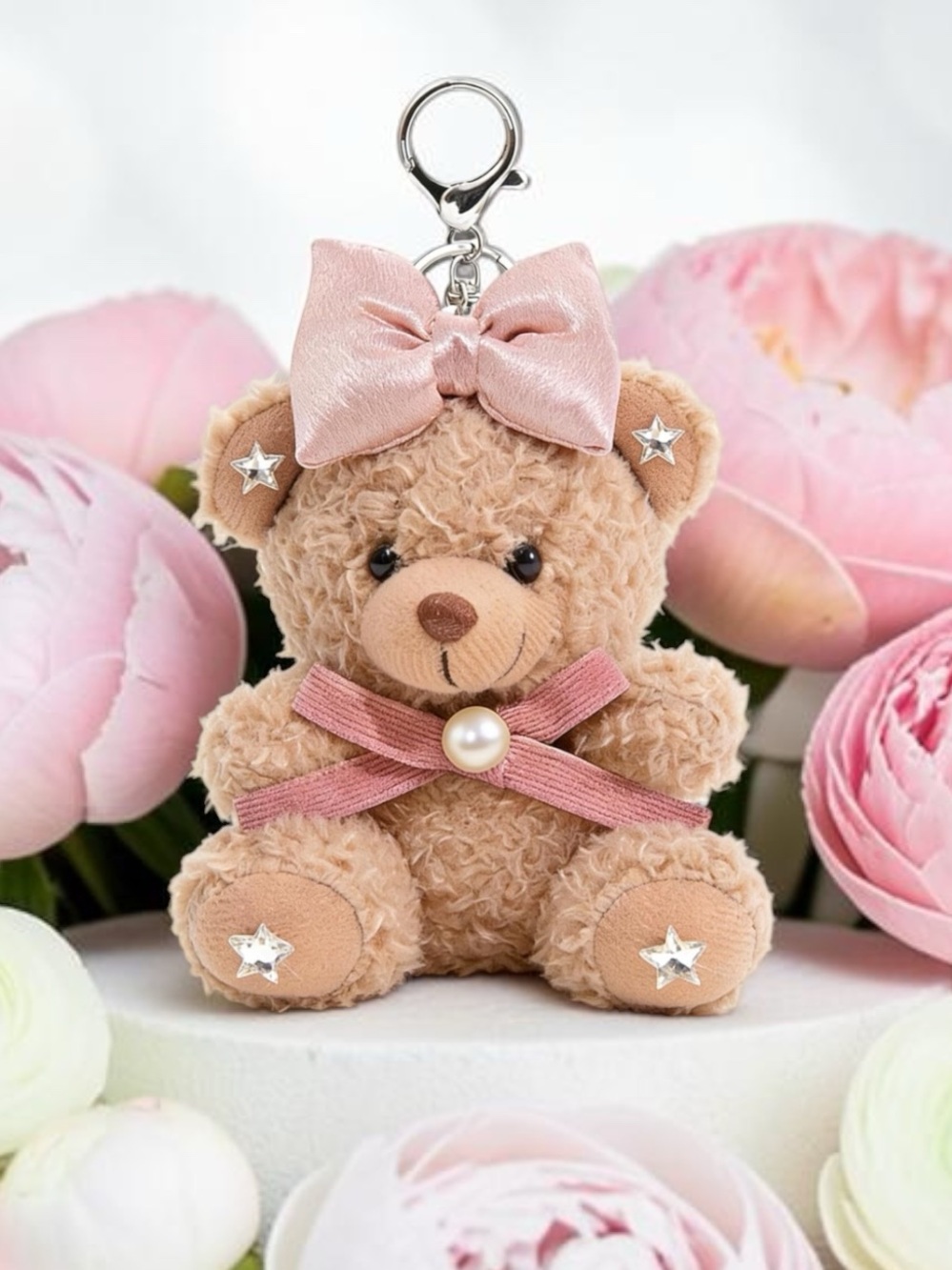 Plush viral Teddy bear keychain bag charm